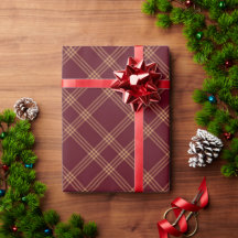 Karierter Weihnachtsweingold diagonales Muster