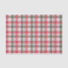 Karierter Winterurlaub Weihnachten Rot, Weiß, Grün Seidenpapier