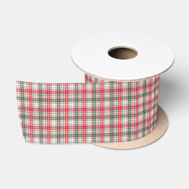 Karierter Winterurlaub Weihnachtsname Personalisie Satinband