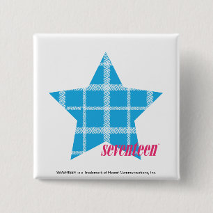 Kariertes Aqua 3 Button