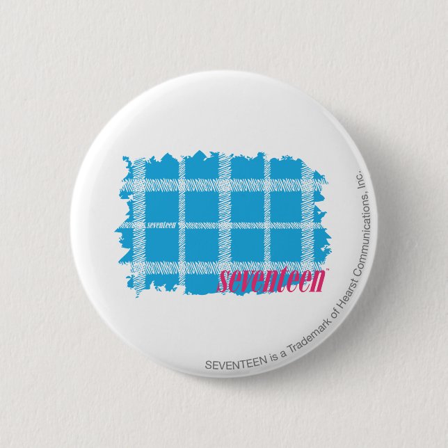 Kariertes Aqua 4 Button (Vorderseite)