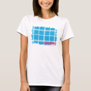 Kariertes Aqua 4 T-Shirt