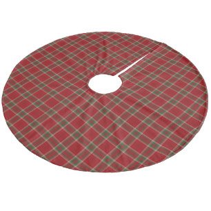 Kariertes Baumrock Fleece Weihnachtsbaumdecke