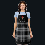 Kariertes berufliches Schwarzweißbäckerchen Schürze<br><div class="desc">Karierte, berufliche Business Bäckerei Schürze in Schwarz-Weiß-Büffel. Fügen Sie Ihr eigenes Bild oder Logo und Namen und Text zu personalisieren.</div>