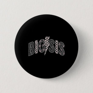 Kariertes Big-Sis-Neuschwester-Ankündigung Button