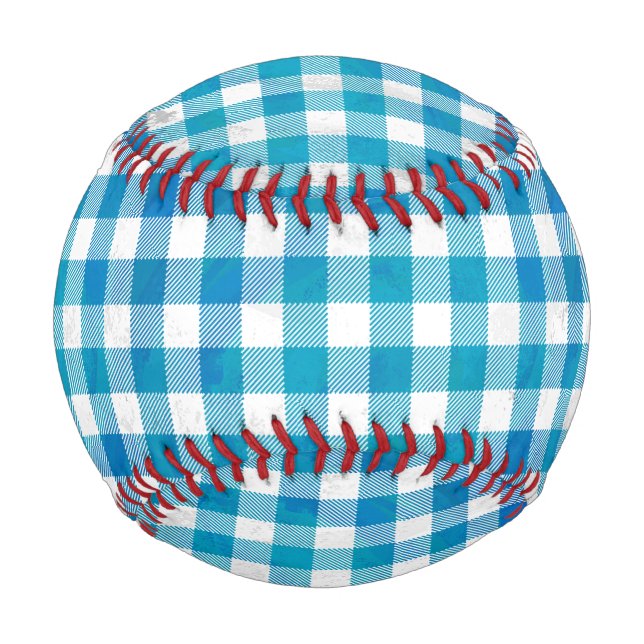 Kariertes Blau und Weiß vom Buffalo Baseball (Rückseite)