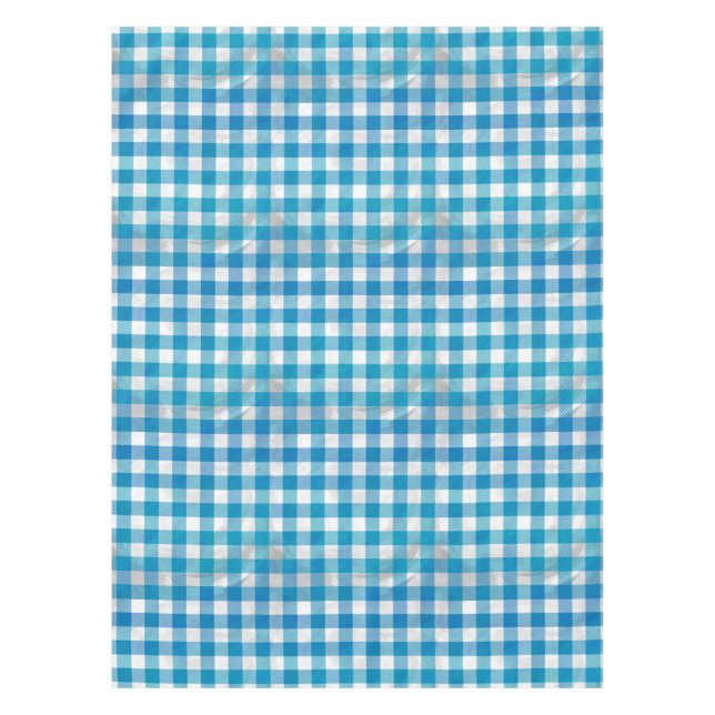 Kariertes Blue-Checkered Buffalo Tischdecke (Vorderseite)