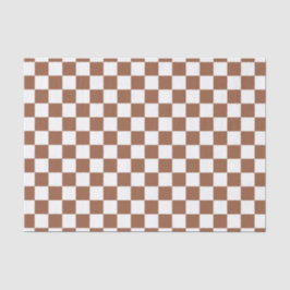 Kariertes Brown und Weiß Seidenpapier