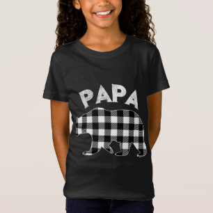 Kariertes Buffalo Papa Bären Weihnachten T-Shirt