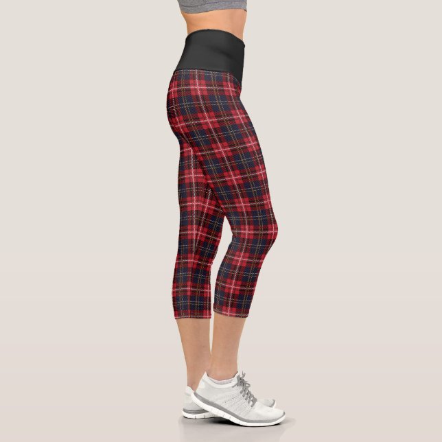 Kariertes Capris in Rot und Schwarz (Rechts)