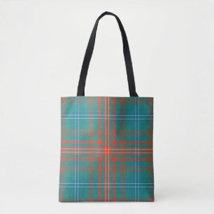 Kariertes Clan-Wilson-Tartan-Türkis-Orange-Karo Tasche
