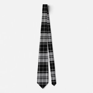 Kariertes Classic Black, White und Gray Tartan Krawatte