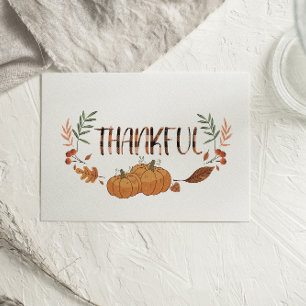 Kariertes Dankbares Herbstkürbisse Thanksgiving-Ka