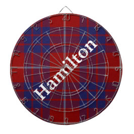 Kariertes Dart Board in Rot, Weiß und Blau Dartscheibe