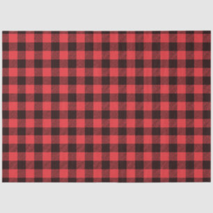Kariertes Dekoupage Tissue Paper von Red Black Buf Seidenpapier