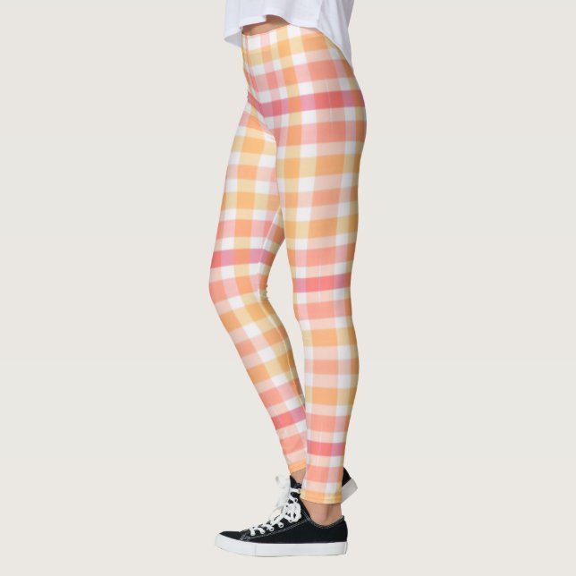 Kariertes Design auf Pastell Leggings (Links)