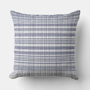 Kariertes Design der White Navy Kissen