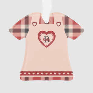 Kariertes Dress Heart PinaVorderfiguren Personalis Ornament