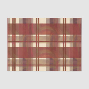 Kariertes Fall-Rot Madras Seidenpapier