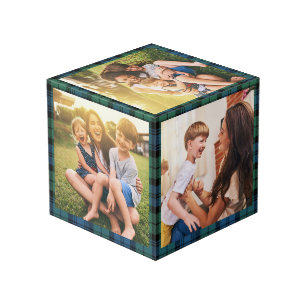 Kariertes Familienfoto Collage Clan Campbell Tarta Würfel