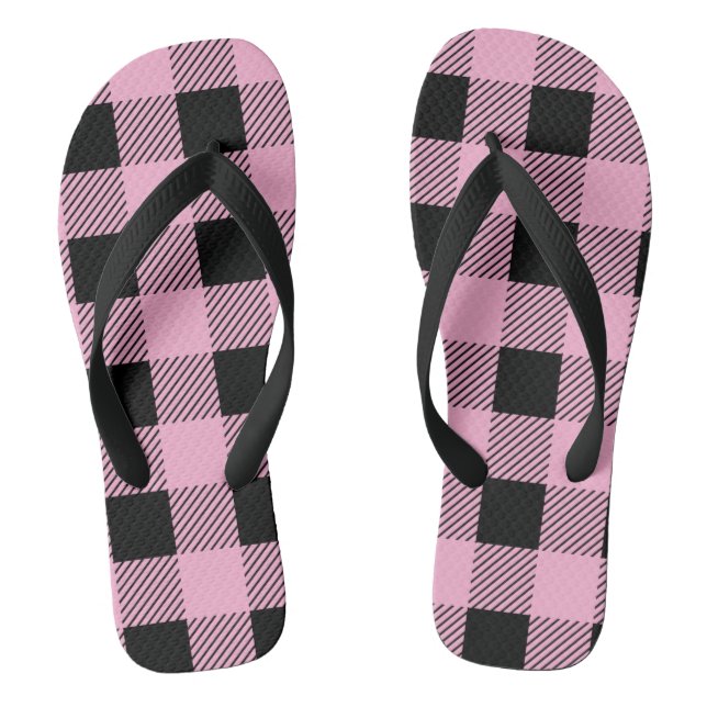Kariertes Farbmuster Flip Flops (Fußbett)