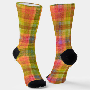 Kariertes Farbmuster für einen belebten Stift Socken