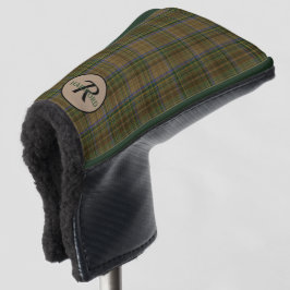 Kariertes Forest Green Brown Men-Monogram-Geschenk Golf Headcover
