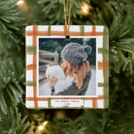 Kariertes Foto Keramikornament