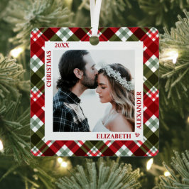 Kariertes Foto Ornament Aus Metall