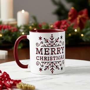 Kariertes Frohe Weihnachten Tasse