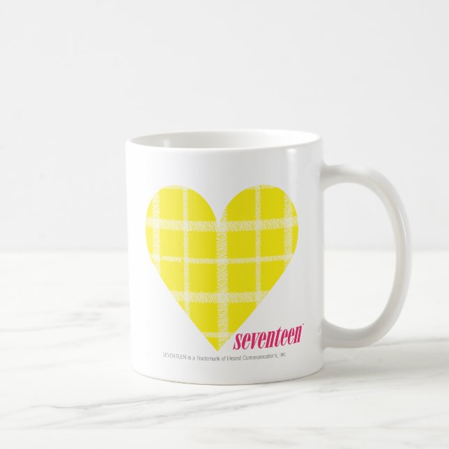 Kariertes Gelb 2 Kaffeetasse (Rechts)