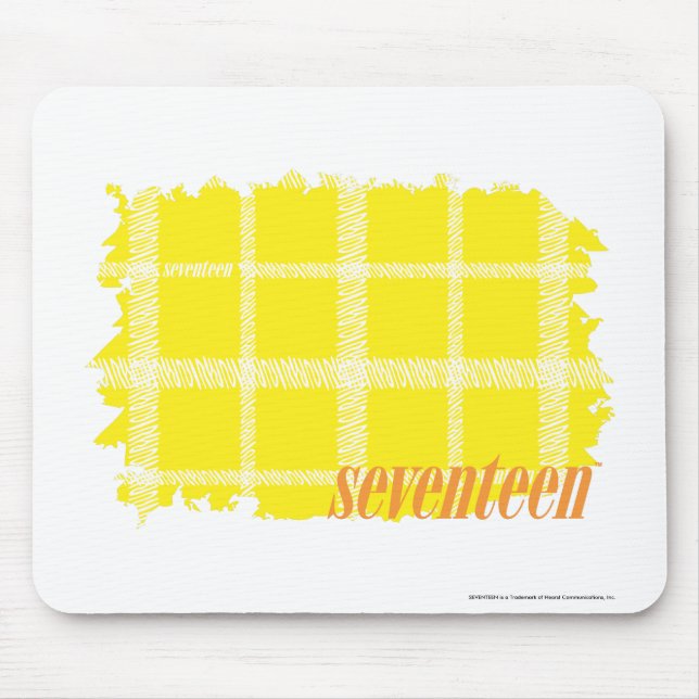 Kariertes Gelb 3 Mousepad (Vorne)