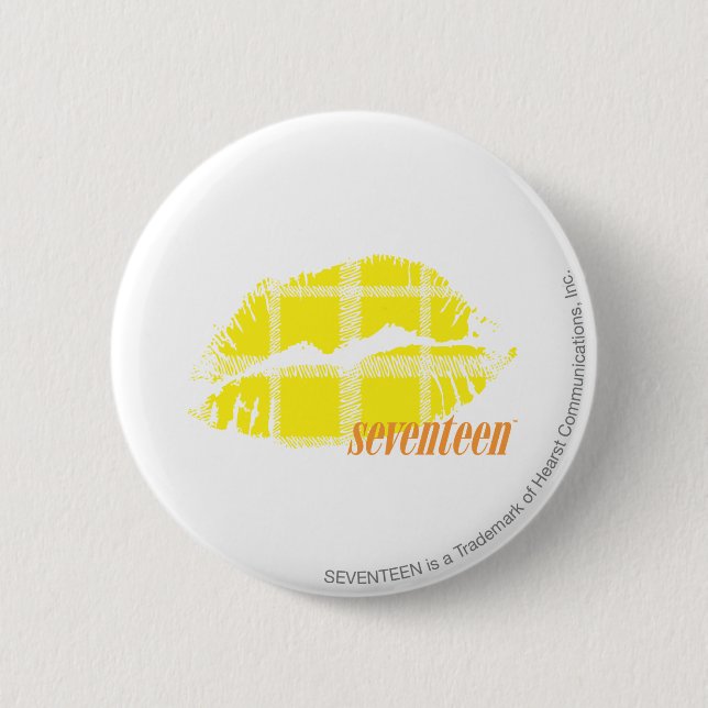Kariertes Gelb Button (Vorderseite)