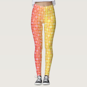 Kariertes gelbes Farbverlauf Leggings