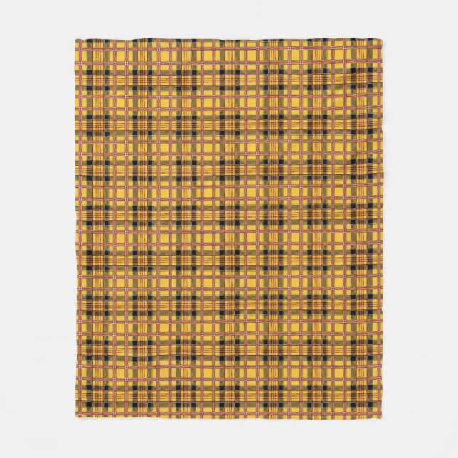 Kariertes Gewebe Textur Braune Streifen-52628 Fleecedecke (Vorderseite)