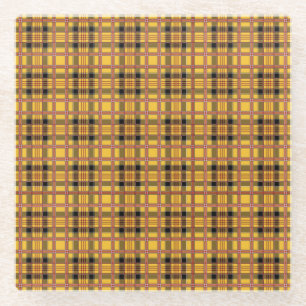 Kariertes Gewebe Textur Braune Streifen-52628 Glasuntersetzer