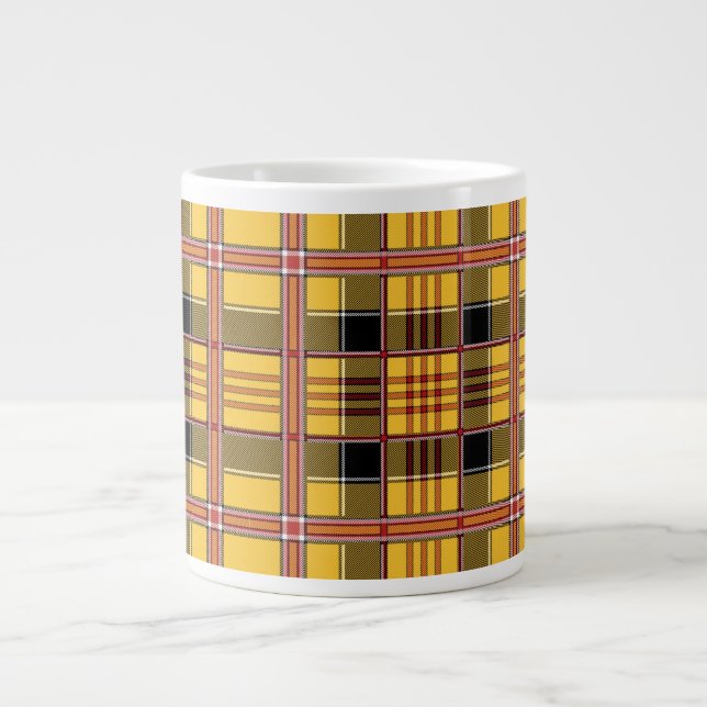 Kariertes Gewebe Textur Braune Streifen-52628 Jumbo-Tasse (Vorderseite)