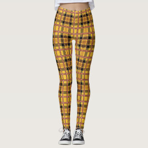 Kariertes Gewebe Textur Braune Streifen-52628 Leggings
