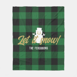 Kariertes grünes Buffalo Fleecedecke