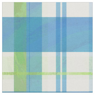 Kariertes Grünes und Blau Madras Stoff