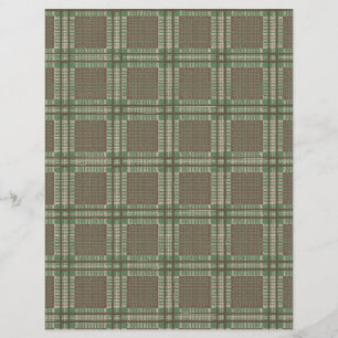 Kariertes grünes und braunes Scrapbook