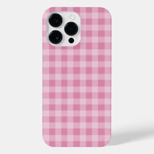 Kariertes Handy-Gehäuse in Rosa iPhone 14 Pro Max Hülle
