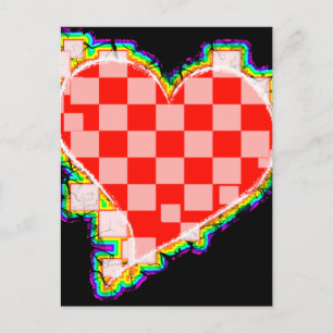 kariertes Herz. v2. Postkarte