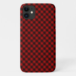 Kariertes iPhone Case in Rot und Schwarz Buffalo