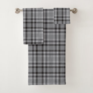 Kariertes kariertes Muster Badhandtuch Set