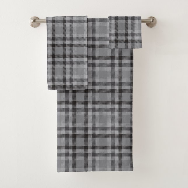 Kariertes kariertes Muster Badhandtuch Set (Insitu)