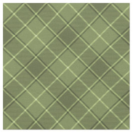 kariertes Khaki Green Unisex-Muster der 90er Jahre Stoff