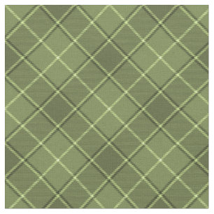 kariertes Khaki Green Unisex-Muster der 90er Jahre Stoff