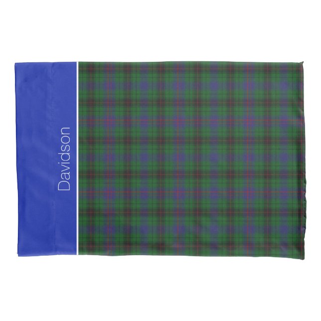 Kariertes Kissan-Fall Clan Davidson Tartan Kissenbezug (Vorderseite)
