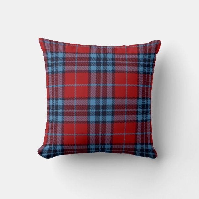 kariertes Kissen mit Tartan Akzent Sofa dekoriert (Vorderseite)